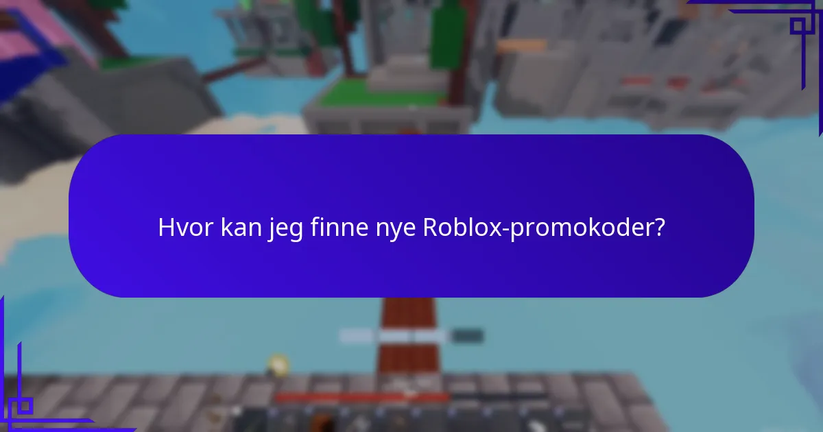 Hvor kan jeg finne nye Roblox-promokoder?